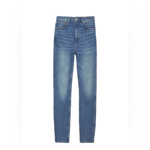 NWT Anine Bing Beck High Rise Skinny Blue Women's Jeans | Size 28 - Picture 7 of 9